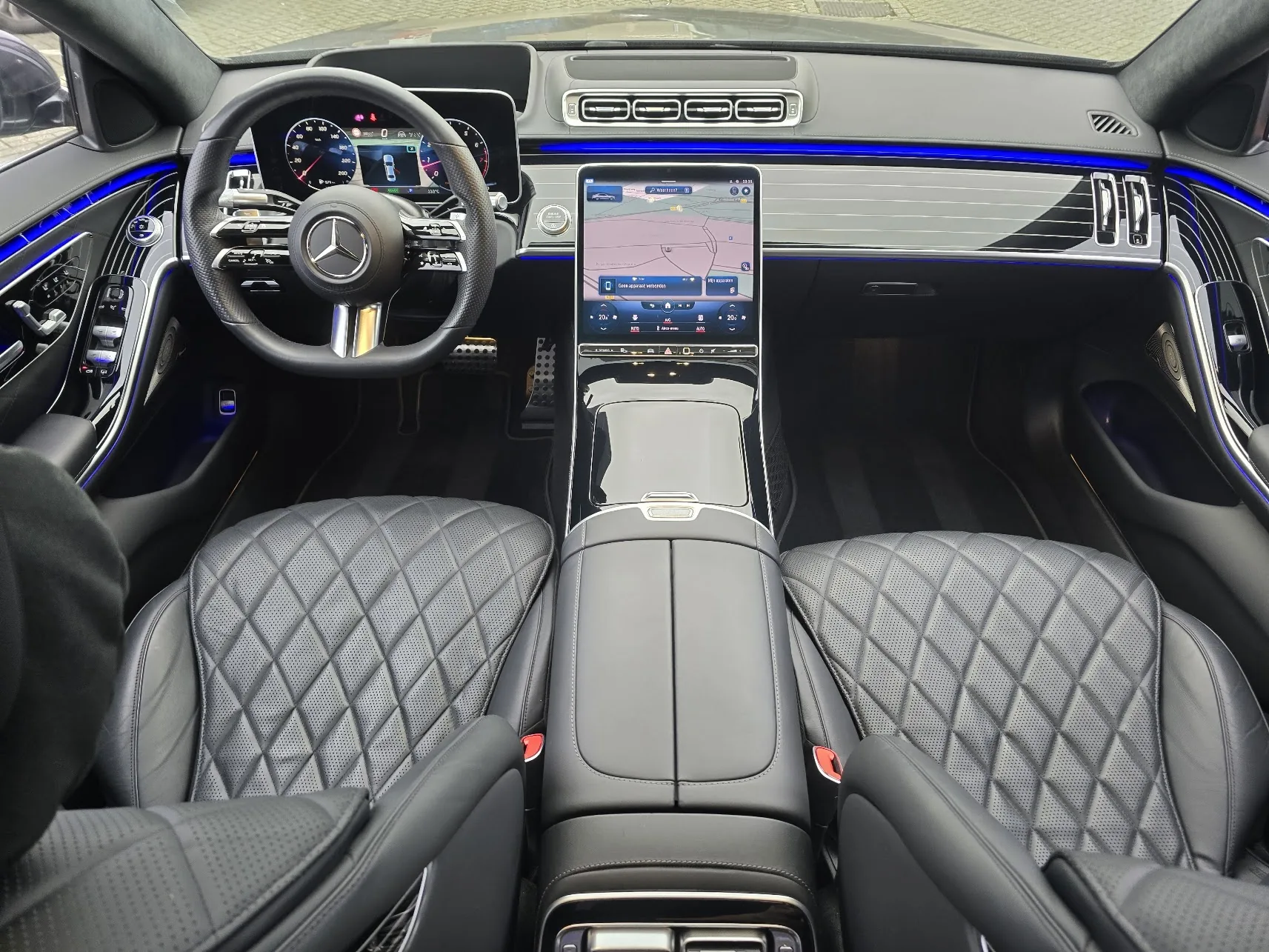Mercedes S500 interieur na reiniging